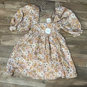STORIA NWT floral puff sleeve babydoll dress